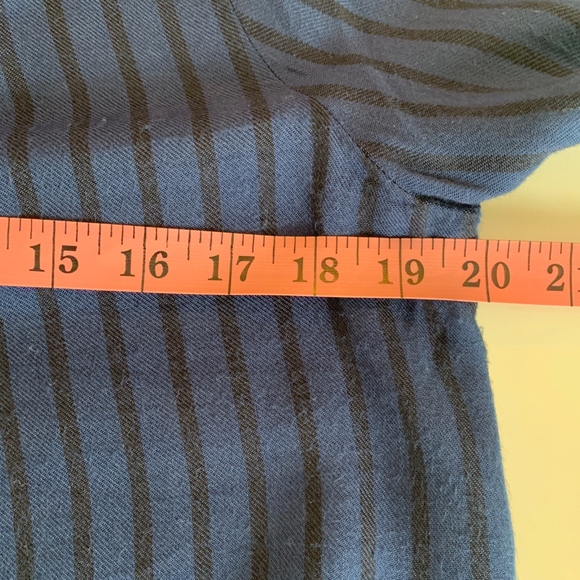 Cloth & Stone Button Stripped Back Top with tie - Picture 7 of 8